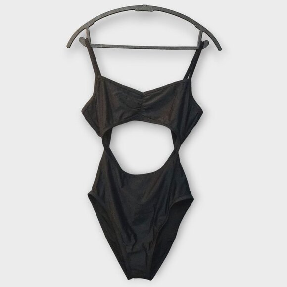 MADEWELL Cinched Cutout One-Piece Swimsuit Black Size Small NWT - Picture 4 of 8